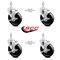 Service Caster 5 Inch Phenolic Wheel Swivel 10mm Threaded Stem Caster Set with Brake SCC SCC-TS20S514-PHR-TLB-M1015-4 - alternate 2